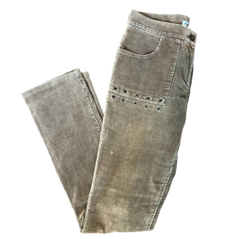 Vintage Brown Corduroy Studded Pocket Pant